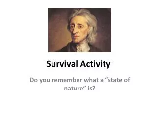 Survival Activity