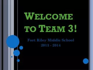Welcome to Team 3!