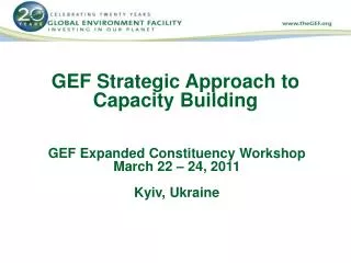 GEF Strategic Approach to Capacity Building