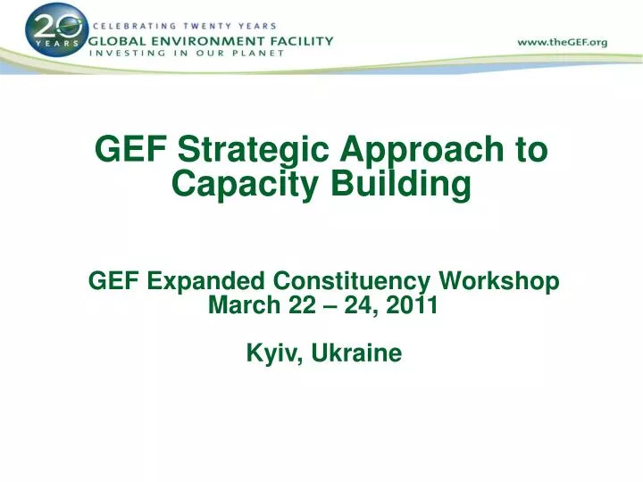 gef strategic approach to capacity building