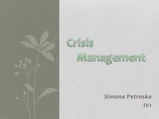 Crisis Management