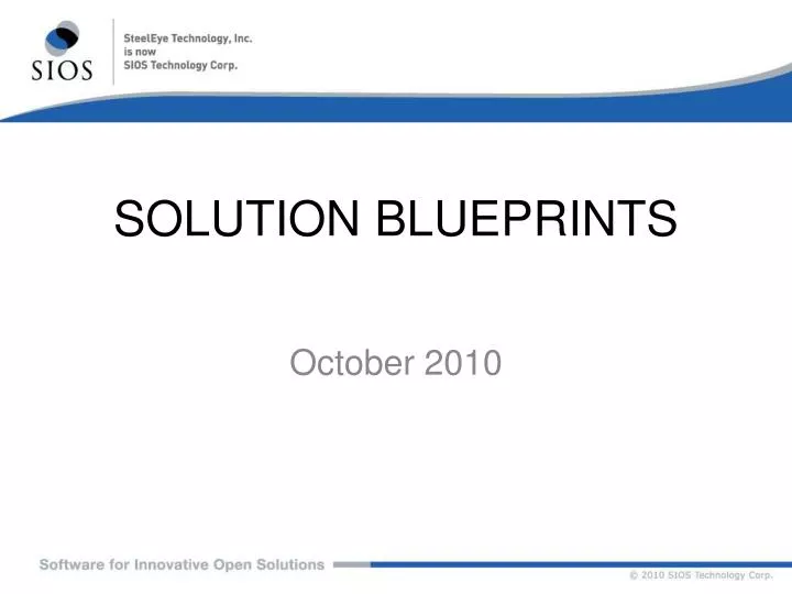 solution blueprints
