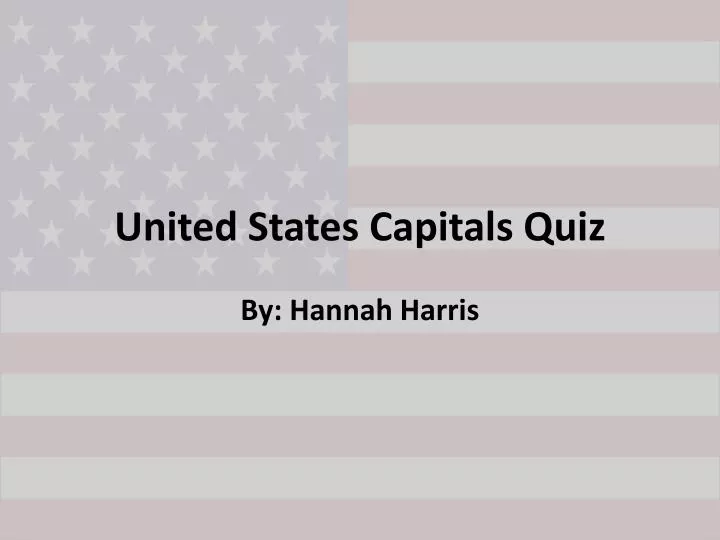 united states capitals quiz
