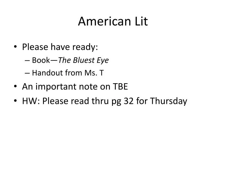 american lit