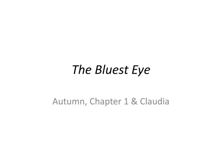 the bluest eye