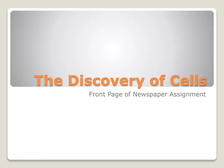 the discovery of cells