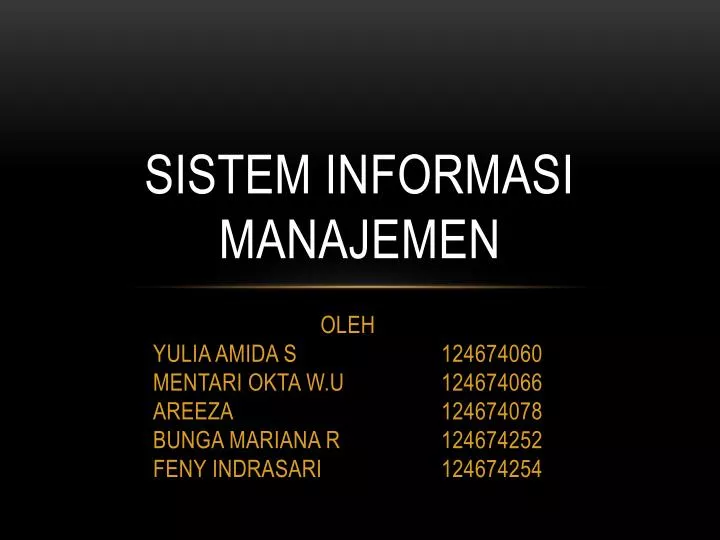 sistem informasi manajemen