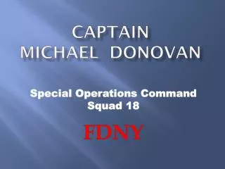 Captain Michael donovan