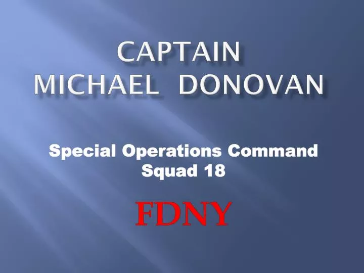 captain michael donovan