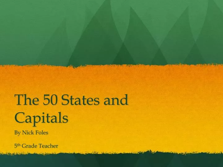the 50 states and capitals