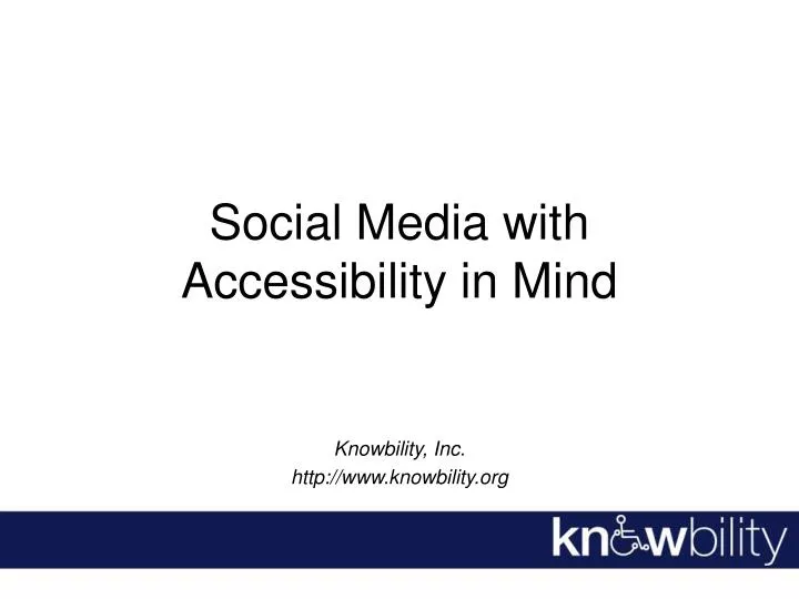 social media with accessibility in mind