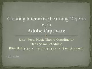 Creating Interactive Learning Objects with Adobe Captivate