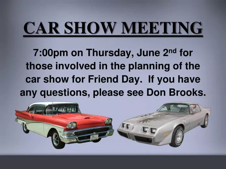 car show meeting