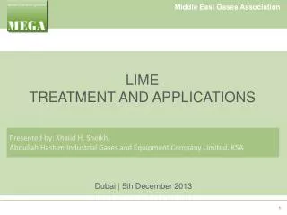 LIME TREATMENT AND APPLICATIONS