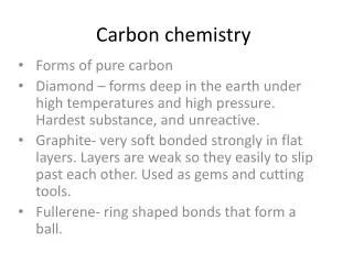 Carbon chemistry