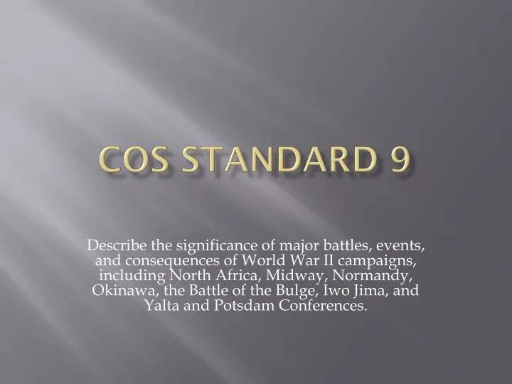 cos standard 9