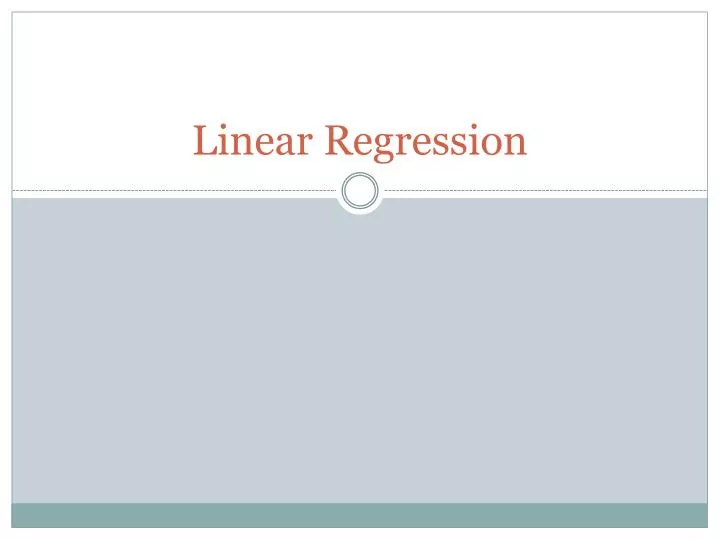 linear regression