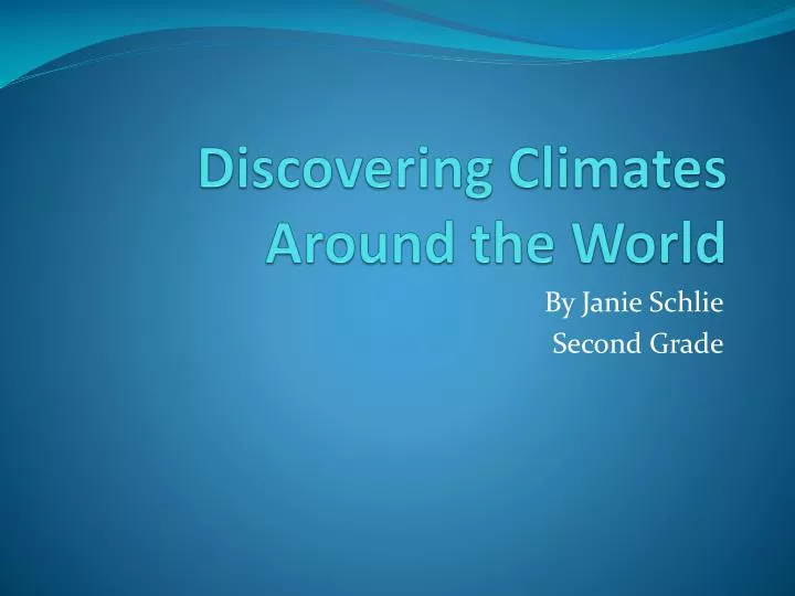 discovering climates around the world