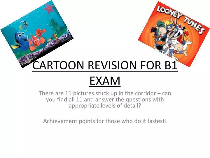 cartoon revision for b1 exam