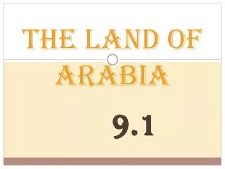 The Land of Arabia