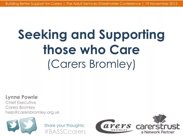 seeking and supporting those who care carers bromley