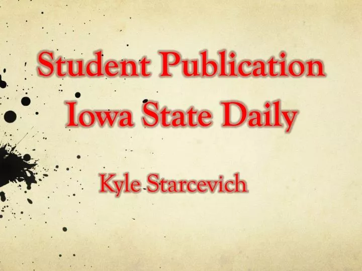 student publication iowa state daily