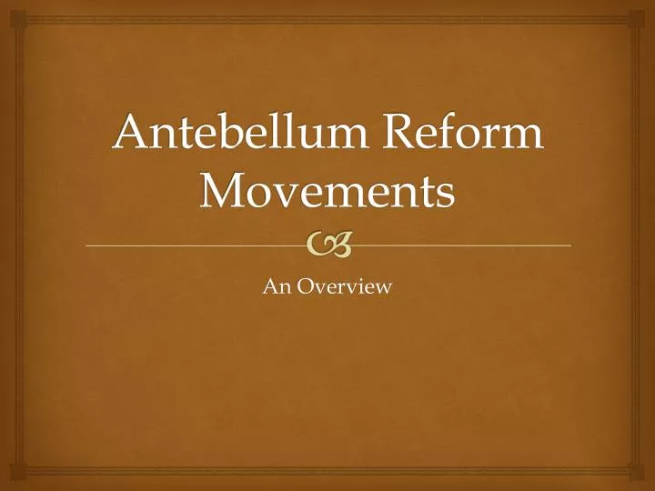 antebellum reform movements