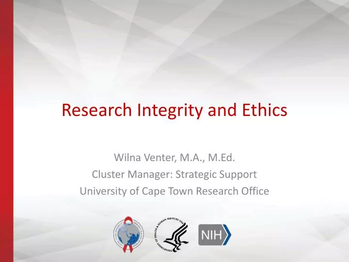 research integrity and ethics