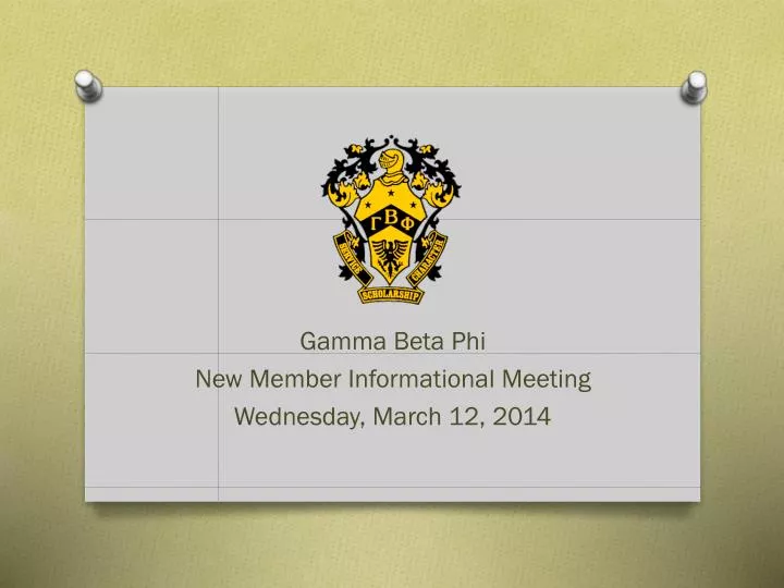 gamma beta phi new member informational meeting wednesday march 12 2014