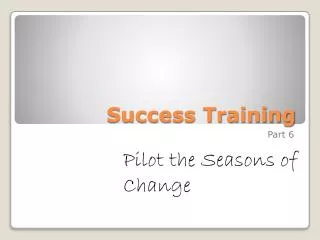 Success Training