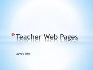 Teacher Web Pages