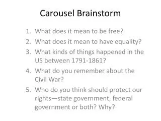 Carousel Brainstorm