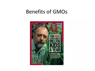 Benefits of GMOs