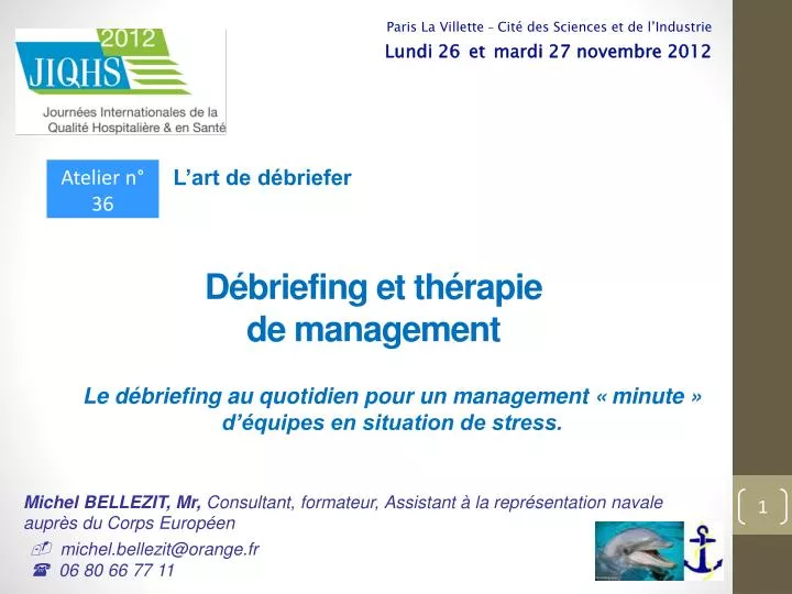 d briefing et th rapie de management