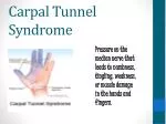 Carpal Tunnel Syndrome - slide 1