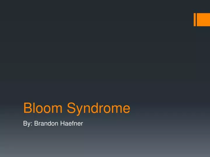 bloom syndrome