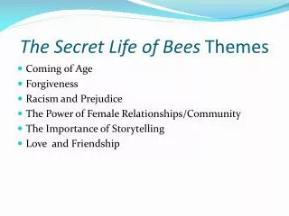 The Secret Life of Bees Themes