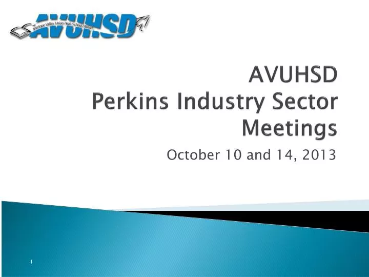 avuhsd perkins industry sector meetings