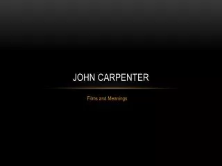 John carpenter