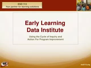 Early Learning Data Institute