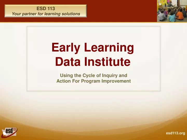 early learning data institute