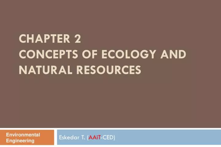 chapter 2 concepts of ecology and natural resources