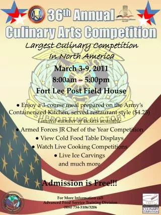 36 th Annual Culinary Arts Competition