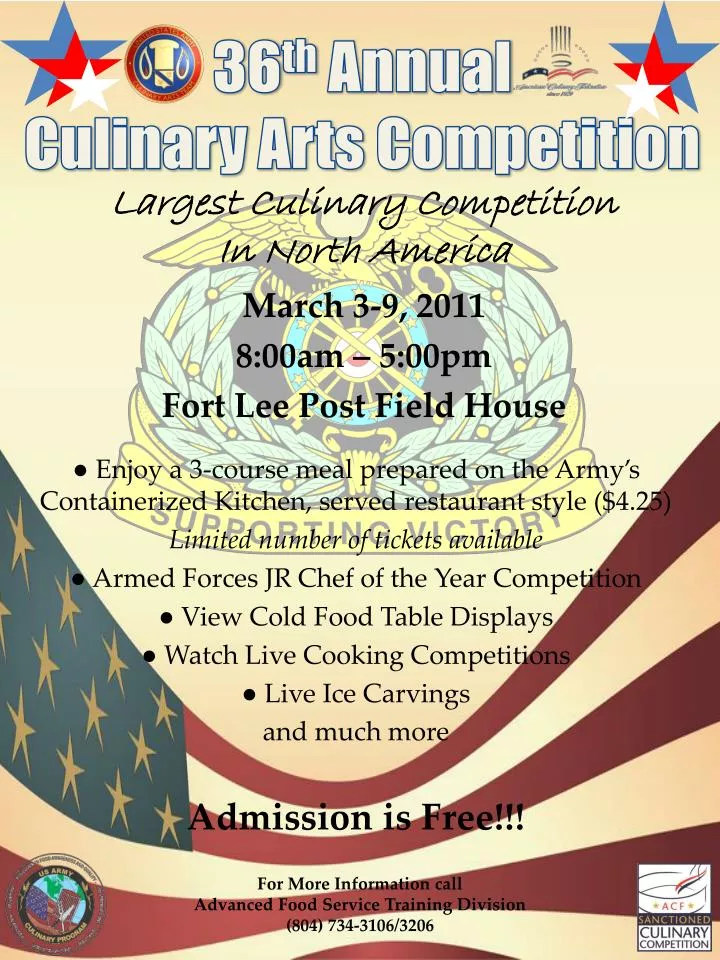 36 th annual culinary arts competition