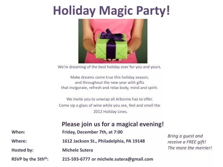 holiday magic party