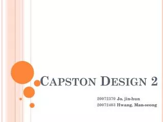 Capston Design 2