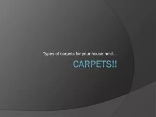 Carpets!!