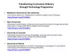 Transforming Curriculum Delivery through Technology Programme - slide 1