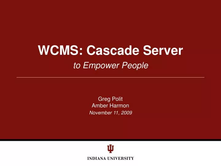 wcms cascade server