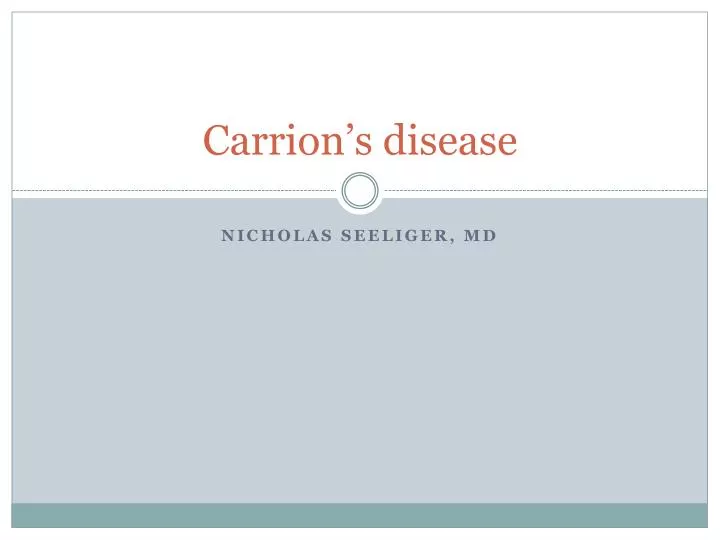 carrion s disease
